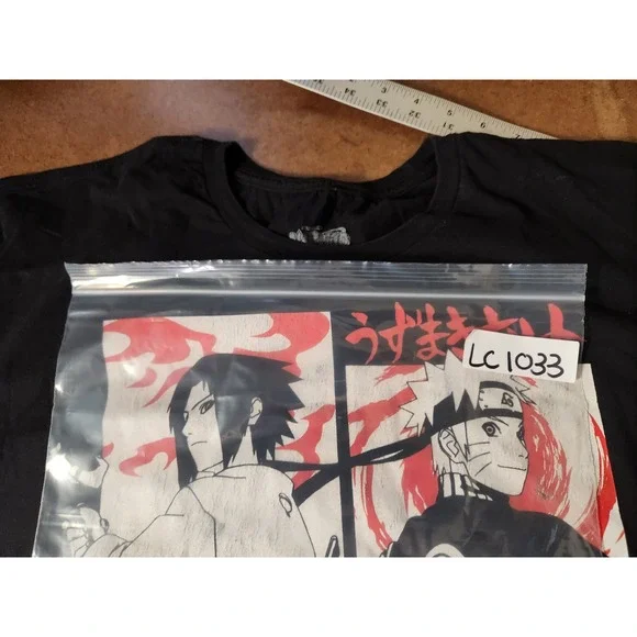 Naruto Shippuden Sasuke T-Shirt Ripple Junction Men's 2X Black Graphic Anime Tee - Picture 11 of 11